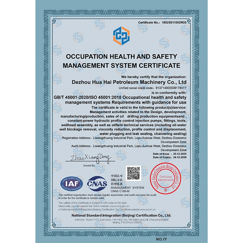 Occupational Health and Safety Management System Certification